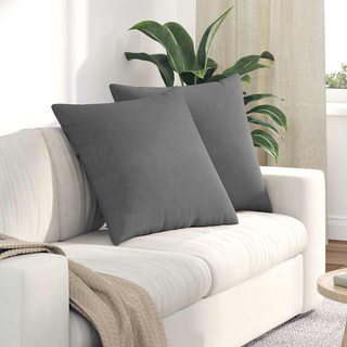 Poduszki na sofę 2 pcs Ciemnoszary 60 x 60 cm tkanina