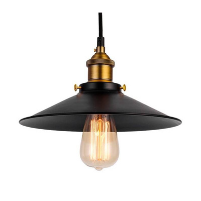 Lampa Wisząca Retro Loft Czarno złota 3xE27 26cm Abruzzo Teo