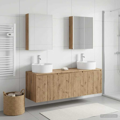 Zestaw Szafek Łazienkowych 5 szt. Dąb artisan