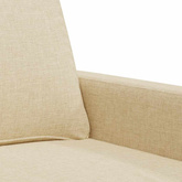 3-osobowa sofa, kremowa, 180 cm, tapicerowana tkaniną