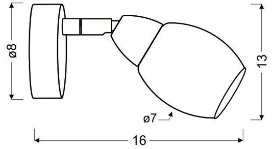 Lampa ścienna kinkiet 1X6W SMD główka okrągła z przegubem klosz wymienny chrom/bezbarwny RICO 91-67500