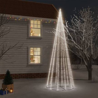 vidaXL Choinka stożkowa, 732 zimne białe LED, 160x500 cm