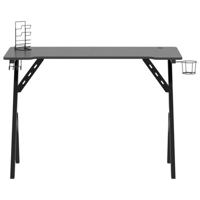 vidaXL Biurko do gier z nogami w kształcie Y, czarne, 110x60x75 cm