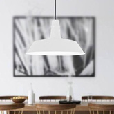 Lampa Wisząca Retro Loft Biała 36cm E27 Abruzzo Grote