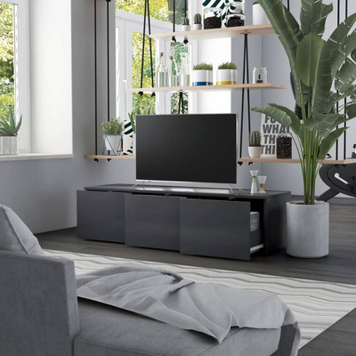 vidaXL Szafka pod TV, szara, 120x34x30 cm, materiał drewnopochodny
