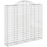 Kosze gabionowe, 2 szt, 200x50x180/200 cm, galwanizowane żelazo
