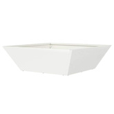 Doniczka ogrodowa Biały 50 x 50 x 15 cm Stal zimnogięta