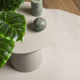 vidaXL Dywan IZA z krótkim włosiem, kremowy, Ø 80 cm