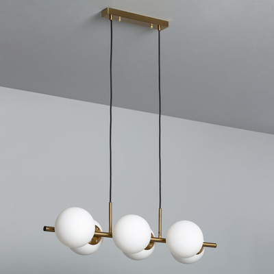Lampa Wisząca złota szklane kule Abruzzo Conte 6xE27