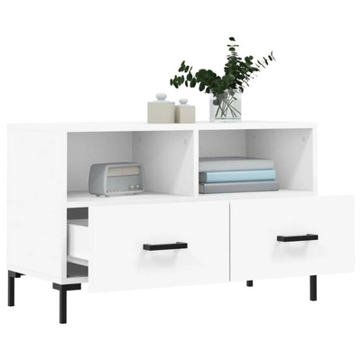 vidaXL Szafka pod TV, biała, 80x36x50 cm, materiał drewnopochodny wariant 7