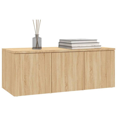 vidaXL Szafka pod TV, dąb sonoma, 80x34x30 cm, materiał drewnopochodny