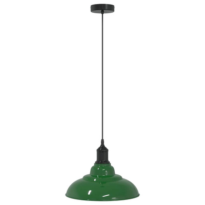 Lampa wisząca z regulacją wysokości E27 połysk zielony metal