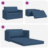 Sofa Bed Niebieski 124 x 71 x 78 cm tkanina