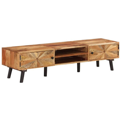 vidaXL Szafka pod TV, 145x35x35 cm, lite drewno akacjowe