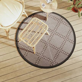 Dywan na zewnątrz, brązowy, ?120 cm, PP vidaXL