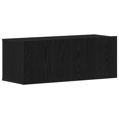 Zestaw szafek RTV 4 szt. Czarny Dąb Drewno inżynieryjne