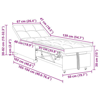 Sofa Bed Turkusowy 194 x 67 x 82 cm Aksamit