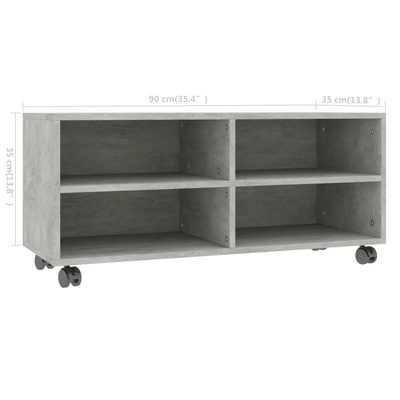 vidaXL Szafka pod TV, kolor betonowy szary, 90x35x35 cm