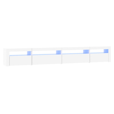 vidaXL Szafka pod TV z oświetleniem LED, biała, 270x35x40 cm