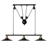 Lampa Wisząca Retro Czarna Abruzzo Monte 3xE27