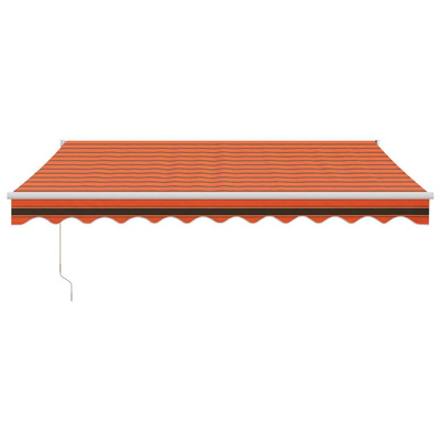Zwijana markiza, pomarańcz i brąz, 3x2,5 m, tkanina i aluminium