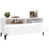 vidaXL Szafka pod TV, wysoki połysk, biała, 100x34,5x44,5 cm model standard
