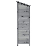 Shed ogrodowy z dachem Szary 59 x 56 x 176 cm Drewno Świerkowe