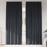 Zasłony zaciemniające 2 pcs Ciemnoszary 140 x 245 cm Aksamit