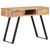vidaXL Biurko, 107x45x79 cm, drewno akacjowe z naturalną krawędzią