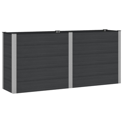 Podniesiona rabata ogrodowa Czarny 200 x 50 x 91 cm