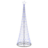 Choinka świąteczna LED z podstawą Niebieski 302,5 cm Metal