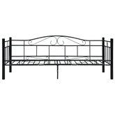 Rama leżanki, czarna, metalowa, 90 x 200 cm