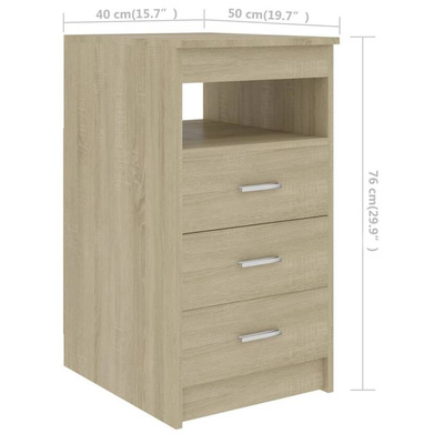 vidaXL Biurko, dąb sonoma, 140x50x76 cm, materiał drewnopochodny