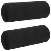 Poduszki Wałkowe 2 pcs Czarny ? 25 x 70 cm Tkanina sztruksowa