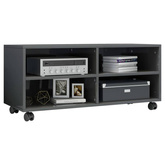vidaXL Szafka pod TV, wysoki połysk, szara, 90x35x35 cm