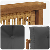 Środkowa sofa ogrodowa naturalny
