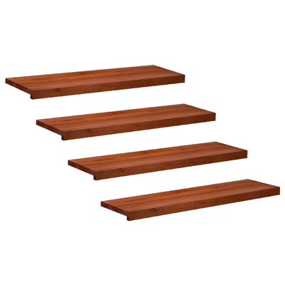 Nakładki na schody 4 szt. 100 x 30 x 2 cm brązowy Drewno bukowe