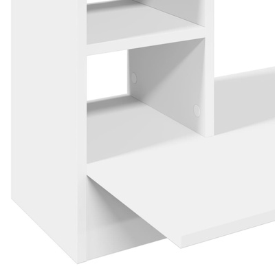 Biurko wiszące, białe, 105x48x75 cm, materiał drewnopochodny