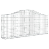 Kosze gabionowe, 20 szt, 200x30x80/100 cm, galwanizowane żelazo