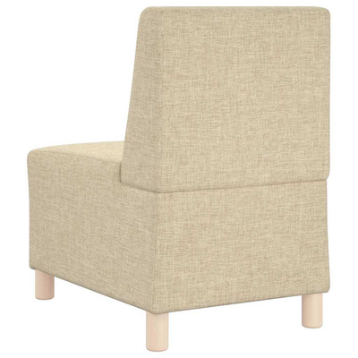Modułowa sofa bez podłokietników 3 szt. Kremowy tkanina