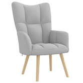Fotel relaksacyjny z podnóżkiem Cloud Grey Fabric