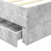 Ramka łóżka Betonowy szary 75 x 190 cm Drewno inżynieryjne