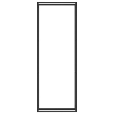 Stojak na drewno, matowy czarny, 80x28x222 cm, stalowy