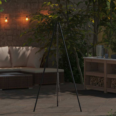 Tripod na ognisko Czarny 92 x 92 x 151,5 cm Stal