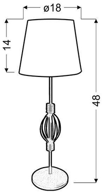 Lampka nocna Rosette klasyczna z abażurem pomarańczowa E14