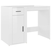 vidaXL Biurko, białe z połyskiem, 100x49x75cm, materiał drewnopochodny