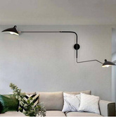 Kinkiet RAVEN WALL UP 2 czarny z wysięgnikiem