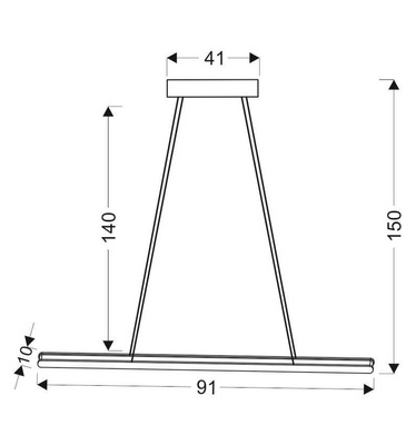 Lampa wisząca LED podłużna Coconut - minimalistyczna lampa do jadalni 4000K