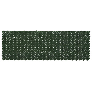 Parawan balkonowy z liśćmi Ciemnozielony 300 x 100 cm