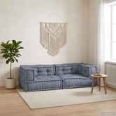 Modularna jednostka sofy 3 pcs Szary 140 x 70 x 36 cm tkanina
